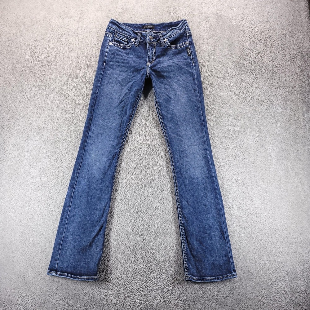 Silver Jeans Womens 26 Blue Suki Slim Boot Bootcut Mid Rise Stretch Denim